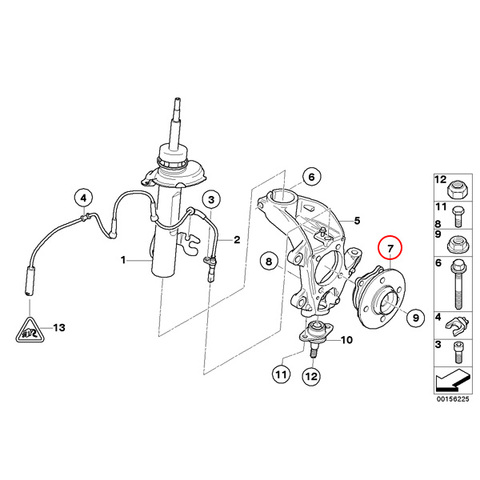 NSK製 BMW MINI ミニ R52 フロントハブ ASSY 片側 31226756889 Cooper クーパー CooperS クーパーS