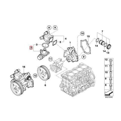 純正OEM Wahler製 BMW E46 サーモスタット/サーモスタッド コネクター付き 11537510959 433710105D