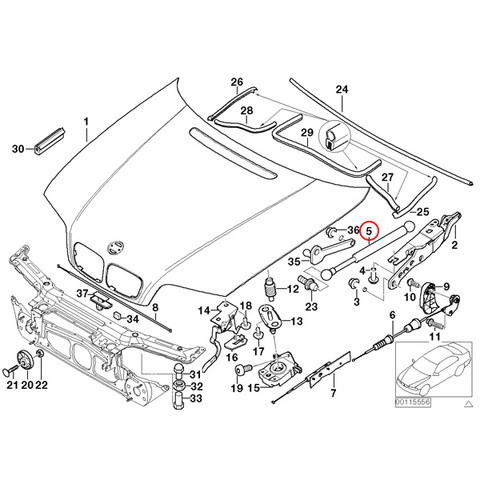 STABILUS BMW E46 ボンネットダンパー 左右2本セット 51238202688 318i 320i 323i 325i 328i 330i 328Ci 330Ci