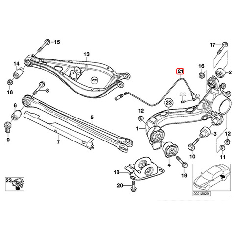 純正OEM ATE製 BMW 3シリーズ E46 リア ABSセンサー/スピードセンサー 34526752702 330i 330Ci