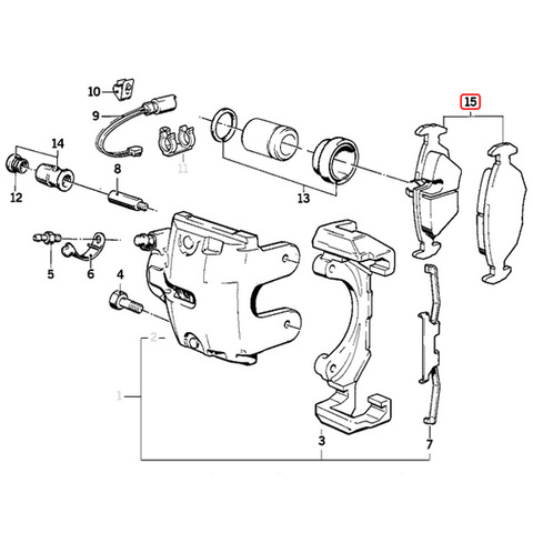 febi bilstein製 BMW 6シリーズ E24 フロント ブレーキパッド 34111159416 34111161717 34111157510 34111159415 635CSi