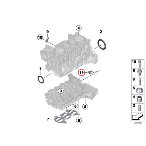 FAE製 BMW 1シリーズ F20 クランクカクセンサー/クランクシャフトセンサー N13 直4 13627561753 79287 116i 118i 120i