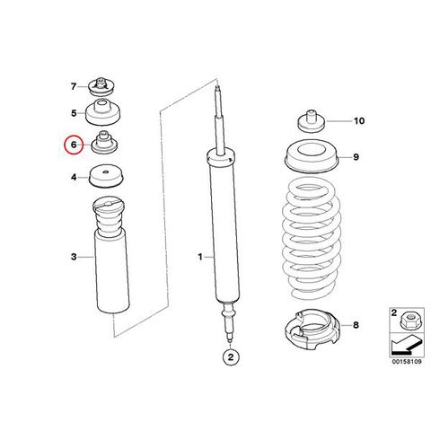 febi bilstein製 BMW 1シリーズ E87 E82 E88 リア/リヤ ショックロアマウント 左右 33506771738 36779 116i 118i 120i 130i 135i