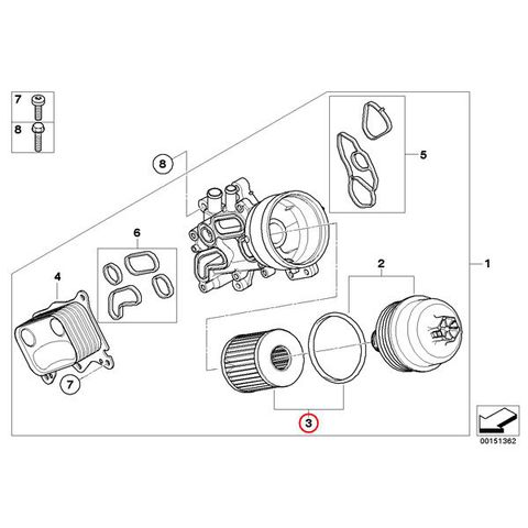 [優良品]BMW MINI ミニ R56 R57 R55 R60 R58 R59 R61 エンジンオイルフィルター N12 N14 N16 N18エンジン用 11427622446