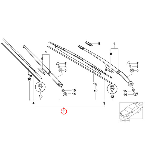 Valeo BMW E46 フロント ワイパーブレード 左右 2本 左ハンドル 61619071613 318i 320i 323i 325i 328i 330i 330xi 318Ci 328Ci