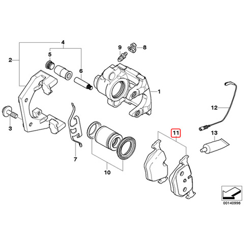 SWAG製 BMW E60 E61 リア/リヤ ブレーキパッド/ディスクパッド 左右セット 34216768471 530i 540i 545i 550i