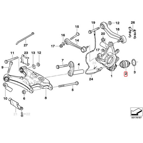 純正OEM LEMFORDER製 BMW Xシリーズ X5(E53) リア ホイールキャリア ボールジョイント 左右セット 33326767748 3.0i 4.4i 4.6is 4.8is