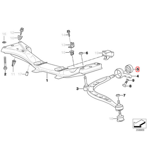 febi bilstein製 BMW Zシリーズ Z3/E36 フロント ロアアームブッシュ 左右セット 31129069035 Mクーペ Mロードスター