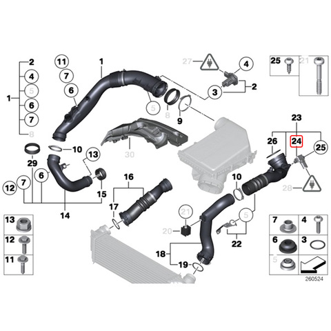 純正OEM HELLA製 BMW 3シリーズ E90 E91 E92 E93 ブーストプレッシャーセンサー 13627551429 13627585493 335i