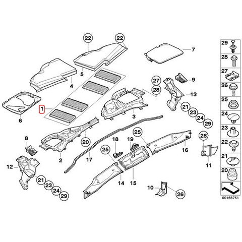 純正OEM MANN製 BMW 3シリーズ E90 E92 エアコンフィルター/ACフィルター 活性炭入り 4枚セットCUK22008-4 64319159606 M3