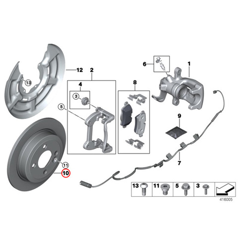 純正OEM PAGID製 BMW MINI ミニ R50 R53 R56 リア/リヤ ブレーキローター 左右セット 34216774987 One ワン 1.4 1.6 Cooper クーパー 