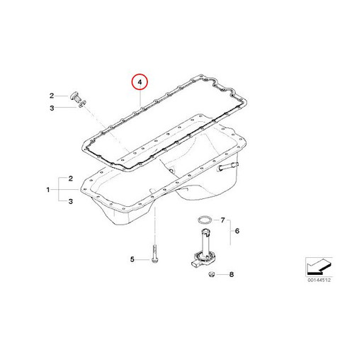 [優良品]BMW Z4 E85 E86 E89 エンジンオイルパンガスケット 11137548031 2.5i 3.0si sDrive 23i 35i 35is