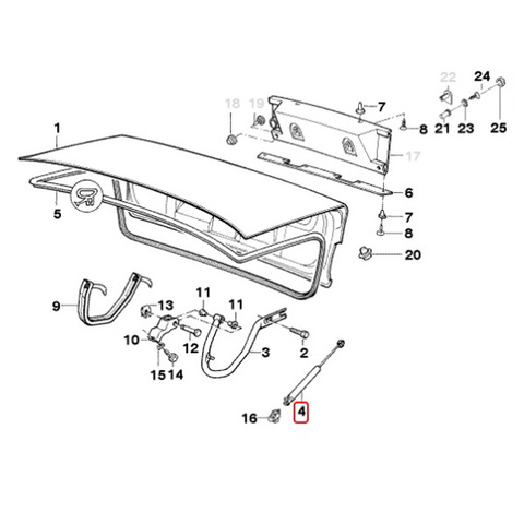 MEYLE製 BMW 5シリーズ E34 トランクダンパー/トランクリッドガスダンパー左右 51248110327 51241934270 MEYLE-3401610310x2