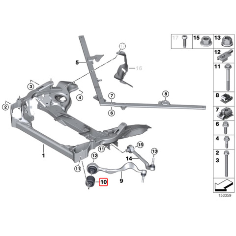 純正OEM LEMFORDER製 BMW 3シリーズ E90 E91 E92 E93 フロント プルストラットブッシュ/スラストロッドブッシュ 左右セット 31120393540 320i 323i