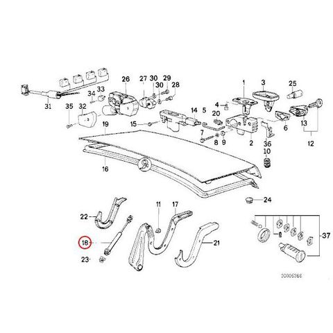 BMW E32 トランクダンパー/トランクリッドガスダンパー左右 51241908431 730i 730iL 735i 735iL