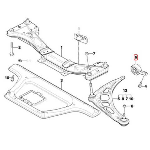 [6ヶ月保証]BMW Zシリーズ Z4/E85 E86 フロント ロアアームブッシュ/ロアコンブッシュ左側 31126783375 31126783376 2.2i 2.5i 3.0i 3.0si