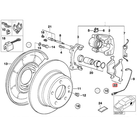 BOSCH製QuietCast BMW E30E36E34リア/リヤ用プレミアムブレーキパッド/ディスクパッド左右低ダスト34211157563 520i525i530i535i540i M3 M5