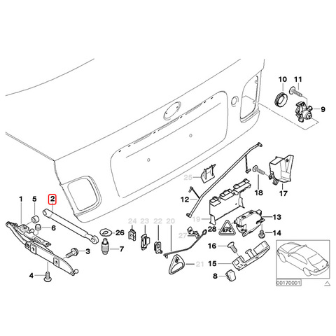 STABILUS製 BMW トランクダンパー