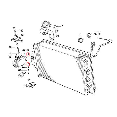 BMW エバポレーター エキスパンションバルブ付き ＜ BMWパーツ専門プロ