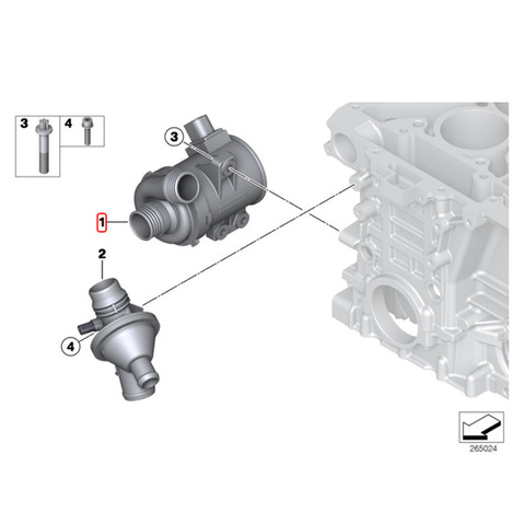 BMW ウォーターポンプ BMW F10 F11 F30 F31 X3(F25) N47 直4エンジン