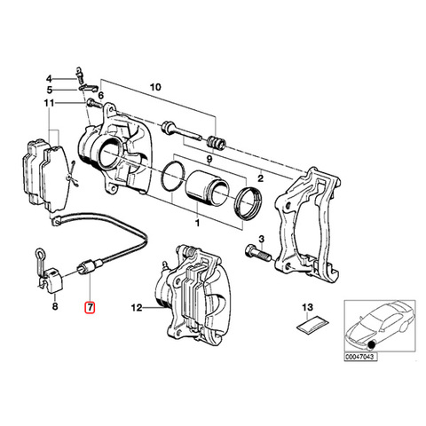 BMW ブレーキパッドセンサー
