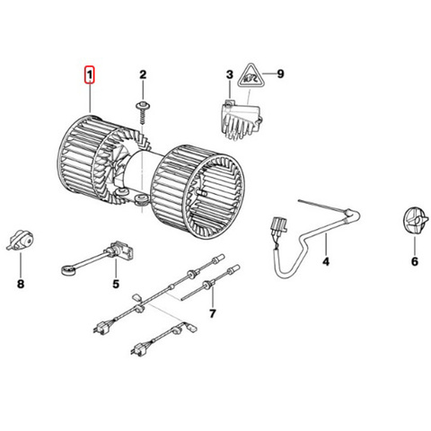 BMW X5(E53) エアコン AC ヒーター ブロアモーター ブロアファン 64118382305 3.0i