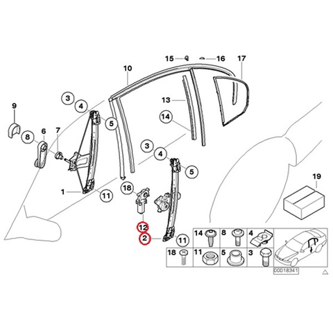 [6ヶ月保証] BMW E46 リア/リヤ パワーウインドウレギュレーター 左側 モーター付 51358212099 318i 320i 323i 325i 328i 330i 330xi