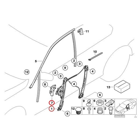 [6ヶ月保証]BMW E46 フロント パワーウインドウレギュレーター 左側 モーター付き 51338212097 318i 320i 323i 325 328i 330i 330xi