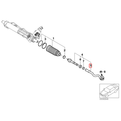 febi bilstein製 BMW X5/E53 ステアリングタイロッドエンド 左右セット 32211096327 3.0i 4.4i 4.6is 4.8is