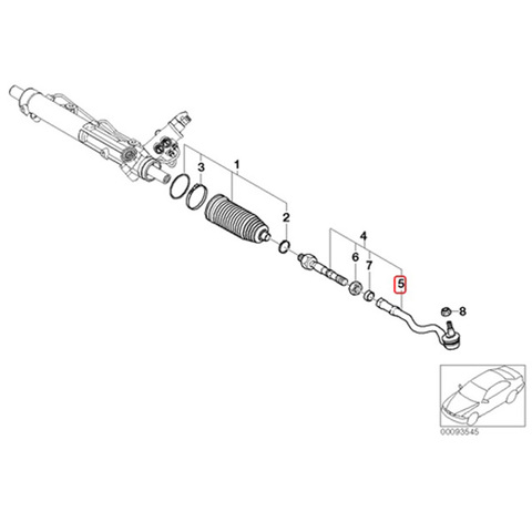 [優良品]BMW X5/E53 3.0i 4.4i 4.6is 4.8is ステアリング タイロッドエンド 片側 左右共通 stk247 32211096327 32106774335