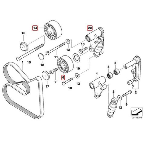 BMW ベルトテンショナー他3点セット