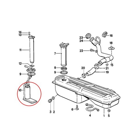 BMW 燃料ポンプ/フューエルポンプ ガスケット付き 