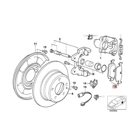 BMW リア/リヤ ブレーキパッド