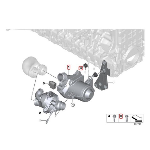 BMW 電動ウォーターポンプ ボルト付き