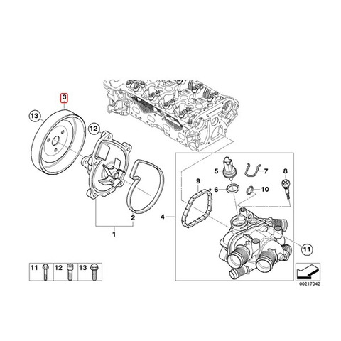 BMW ウォーターポンプ プーリー