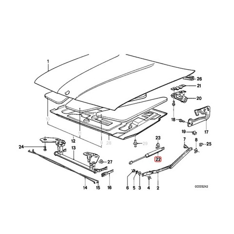 STABILUS製 BMW ボンネットダンパー