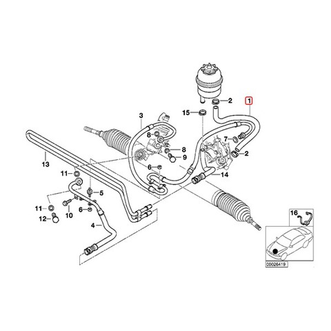 BMW パワステインテークパイプ