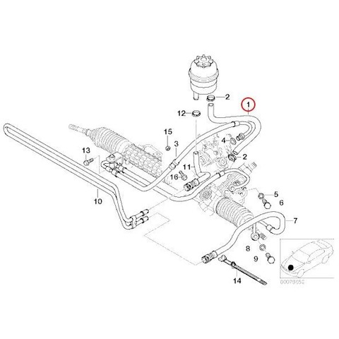 BMW パワステインテークパイプ