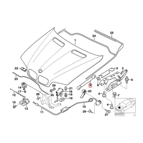 BMW ボンネットダンパー