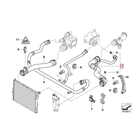 BMW ラジエーターホース N42 N46 エンジン用