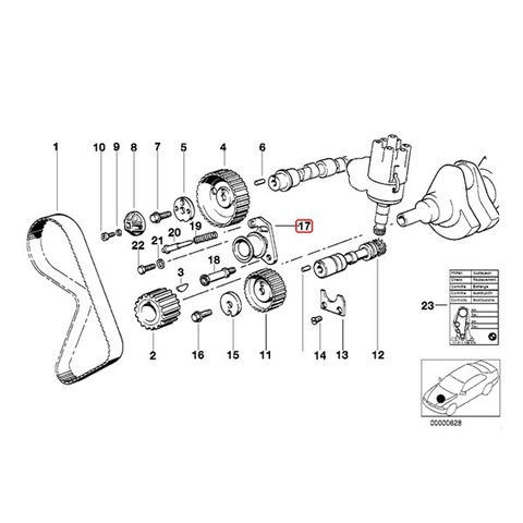 BMW タイミングベルトテンショナー