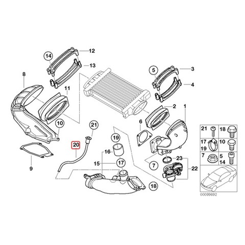 BMW パワステインテークパイプ