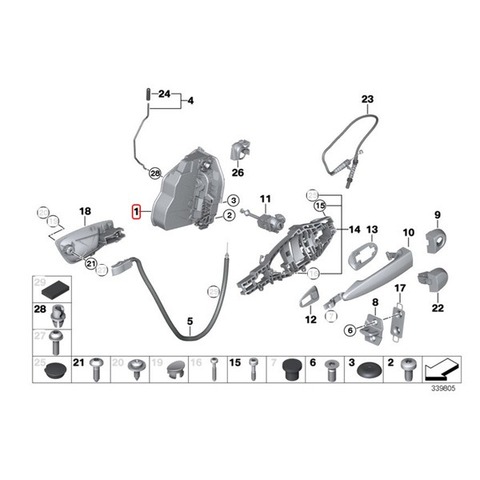 BMW フロント ドアロックアクチュエーター 右側 51217202146-