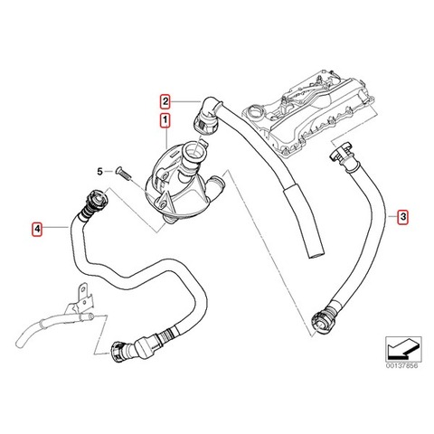 BMW クランクケースベントバルブ4点