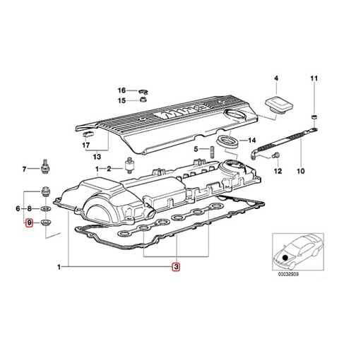 BMW シリンダーヘッドカバーガスケット 