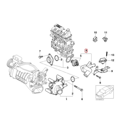 BMW サーモスタットハウジングケース