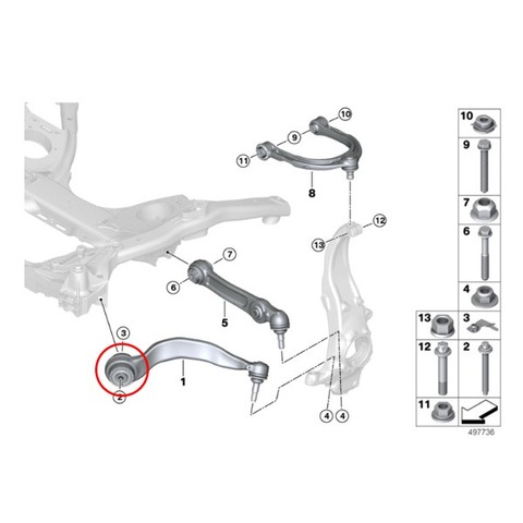 BMW プルストラットアームリペア用ブッシュ