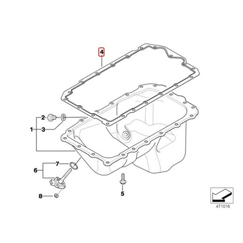 BMW エンジンオイルパンガスケット