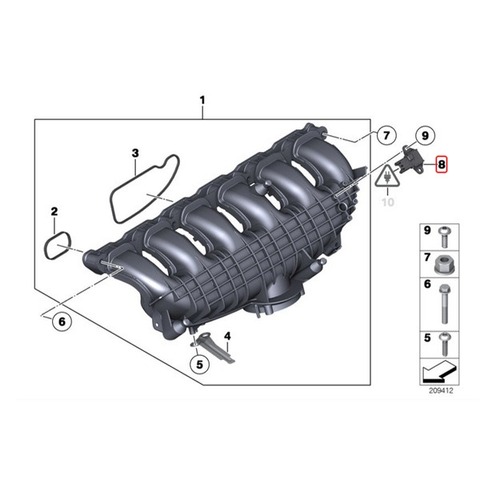 FACET製 BMW F12 F13 F01 F02 ブーストプレッシャーセンサー/ターボプレッシャーセンサー 13627551429 13627585493 13629797773