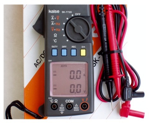 カイセ(kaise) SK-7722  AC/DC 2チャンネル測定 2重表示デジタルクランプメーター 代引発送不可 全国送料無料 税込特価